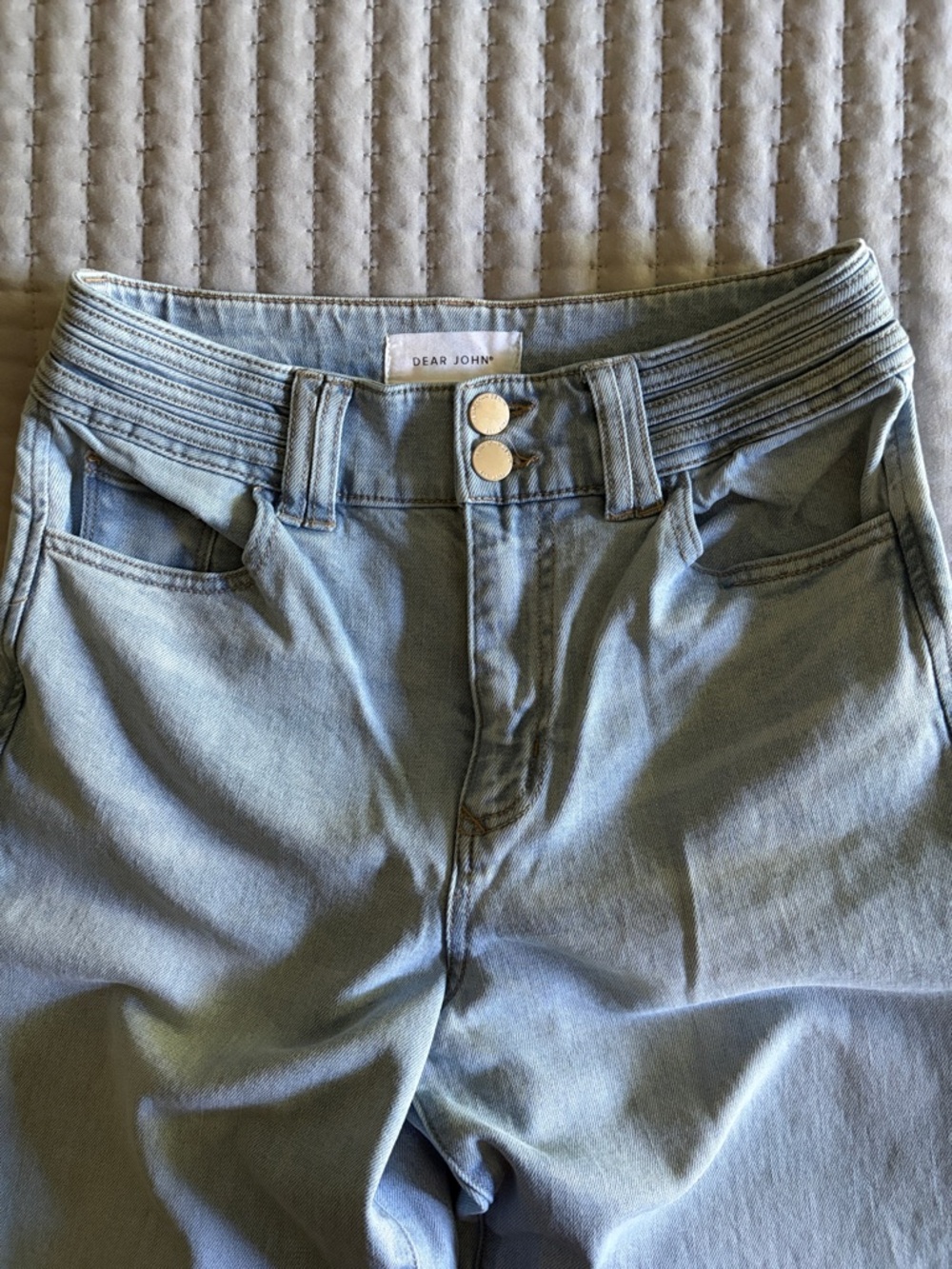 Dear John High Rise Light Blue Double-Button Jeans